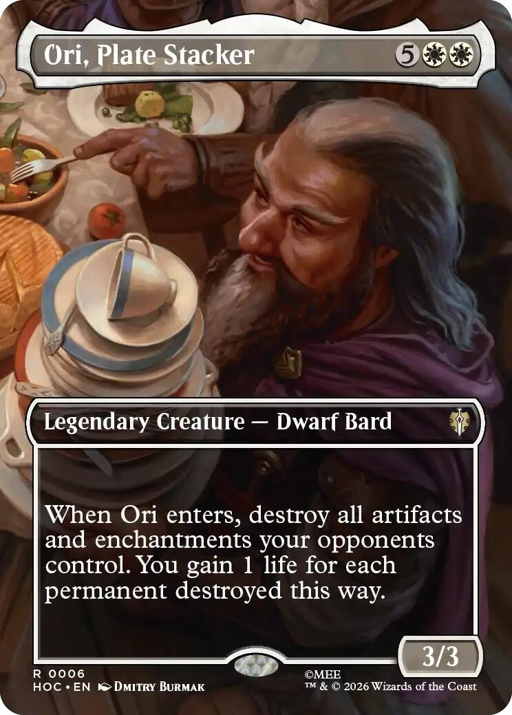Image for Ori, Plate Stacker (Borderless) (6) [The Hobbit: Eternal-Legal] (HOC) - Magic: The Gathering