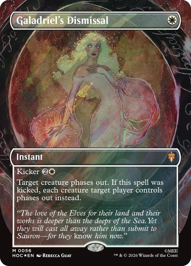 Image for Galadriel's Dismissal (Borderless) (Surge Foil) (56) [The Hobbit: Eternal-Legal] (HOC) - Magic: The Gathering