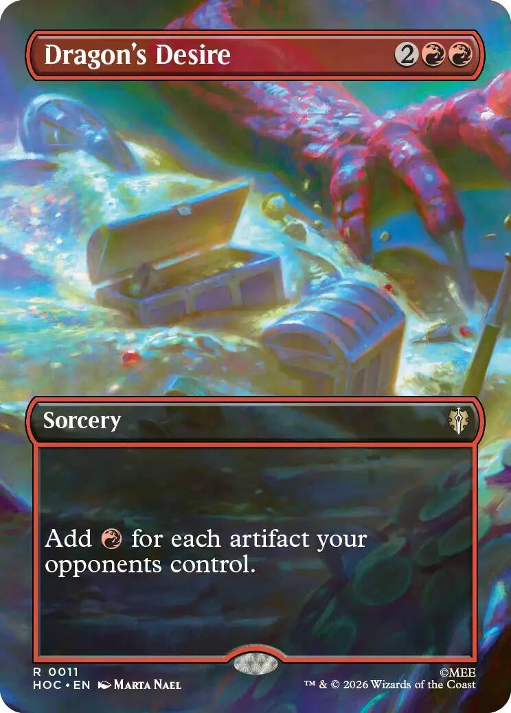 Image for Dragon's Desire (Borderless) (11) [The Hobbit: Eternal-Legal] (HOC) - Magic: The Gathering