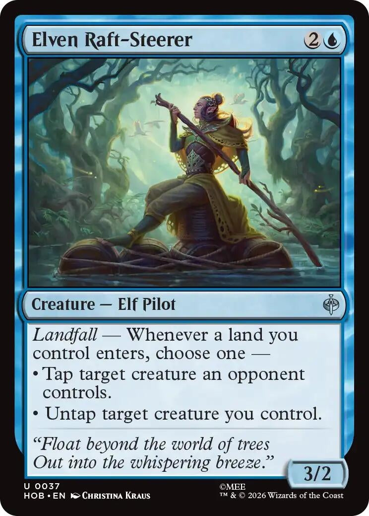Image for Elven Raft-Steerer (37) [The Hobbit] (HOB) - Magic: The Gathering