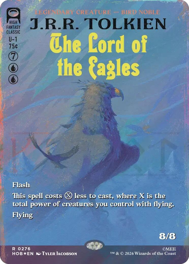 Image for The Lord of the Eagles (Borderless) (Surge Foil) (276) [The Hobbit] (HOB) - Magic: The Gathering