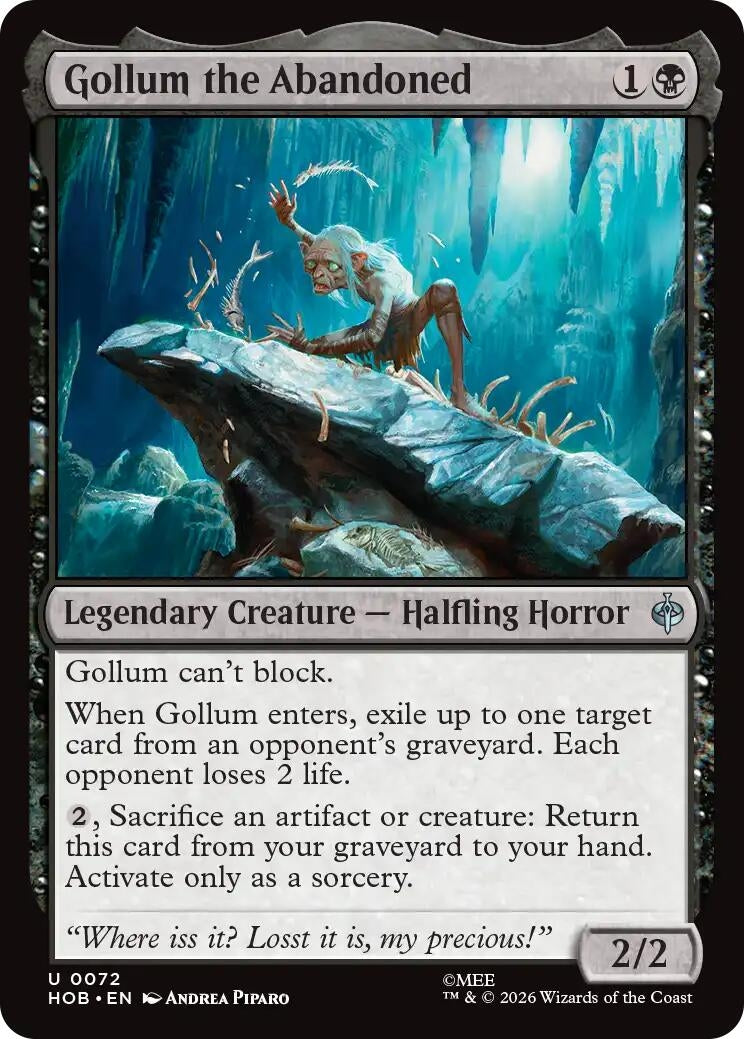 Image for Gollum the Abandoned (72) [The Hobbit] (HOB) - Magic: The Gathering