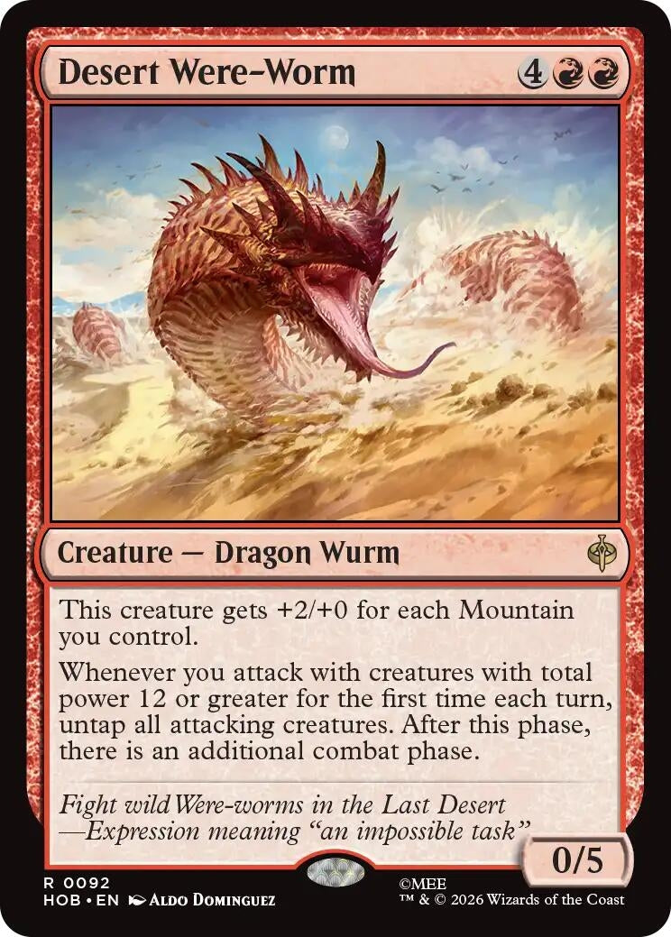 Image for Desert Were-Worm (92) [The Hobbit] (HOB) - Magic: The Gathering
