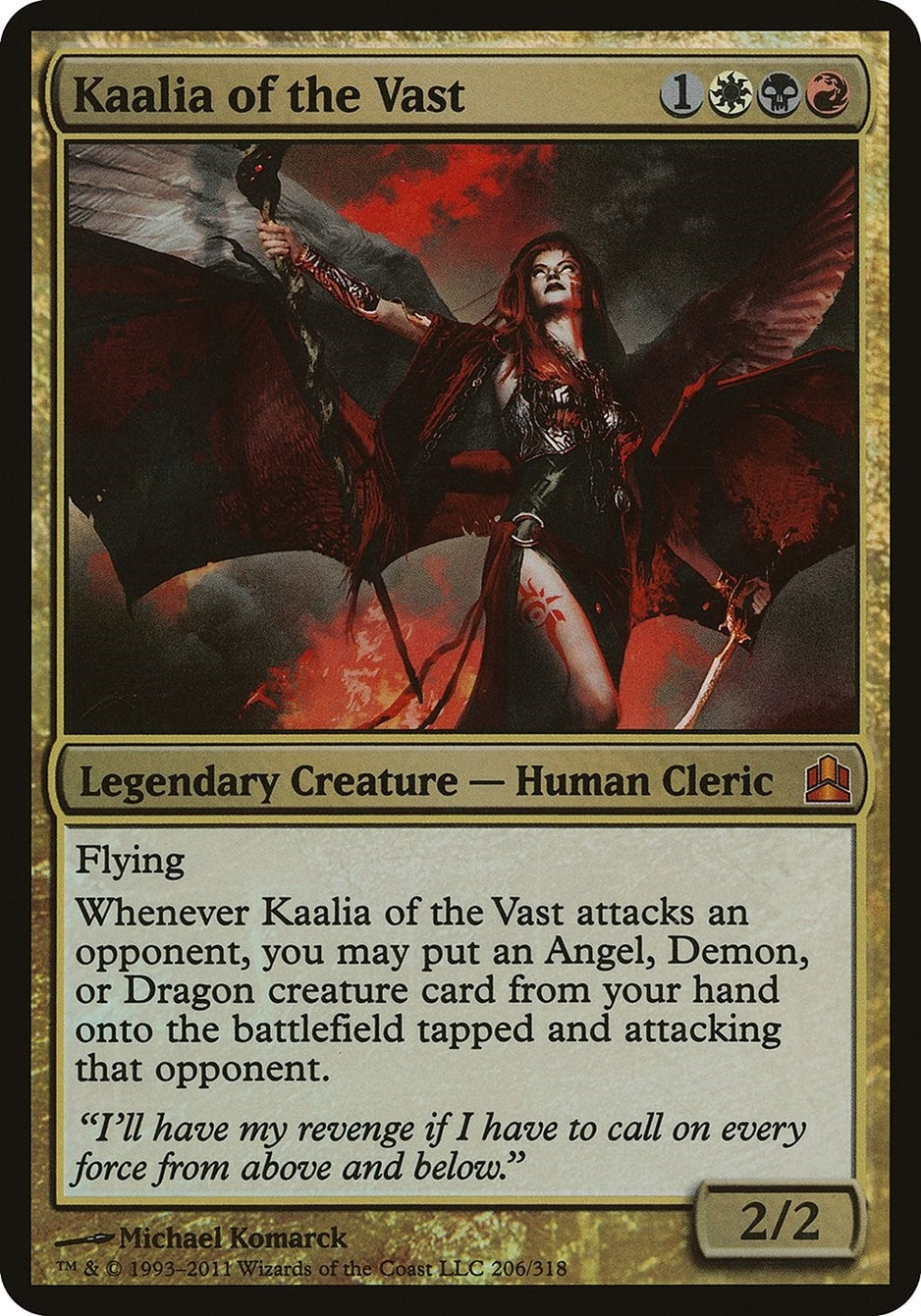 Image for Kaalia of the Vast (Commander) (206) [Oversize Cards] - Magic: The Gathering