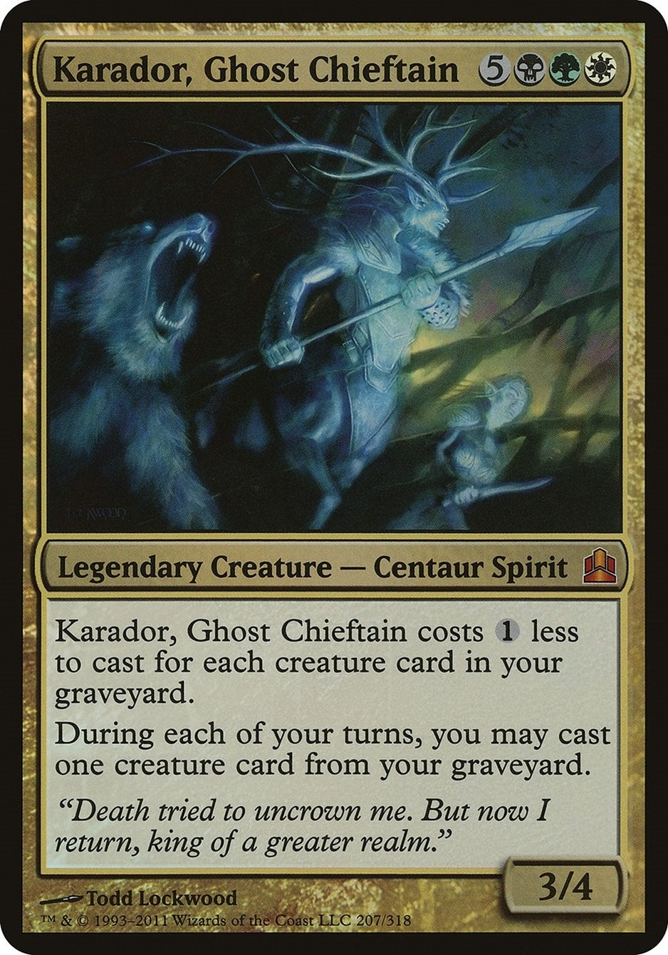 Image for Karador, Ghost Chieftain (Commander) [Oversize Cards] - Magic: The Gathering