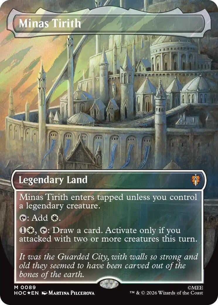 Image for Minas Tirith (Borderless) (Surge Foil) (89) [The Hobbit: Eternal-Legal] (HOC) - Magic: The Gathering