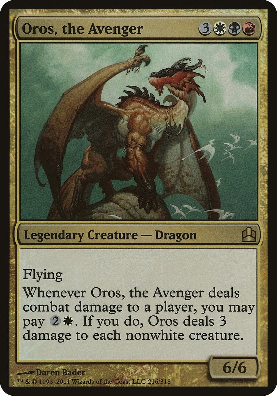 Image for Oros, the Avenger (Commander) (216) [Oversize Cards] - Magic: The Gathering