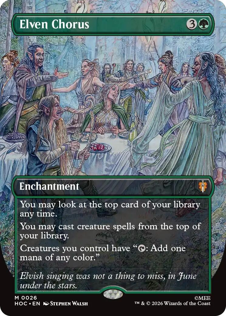 Image for Elven Chorus (Borderless) (26) [The Hobbit: Eternal-Legal] (HOC) - Magic: The Gathering