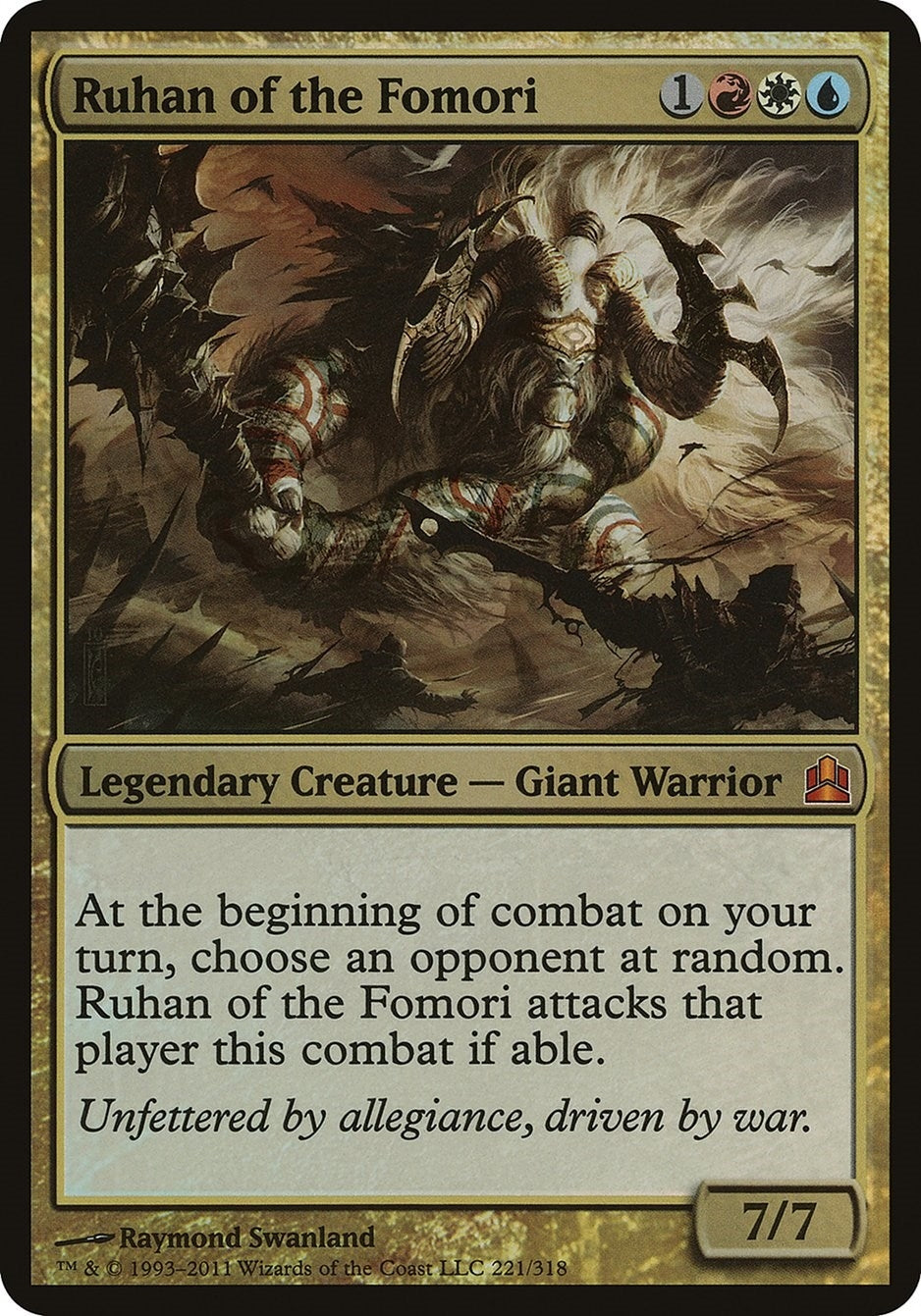 Image for Ruhan of the Fomori (Commander) [Oversize Cards] - Magic: The Gathering