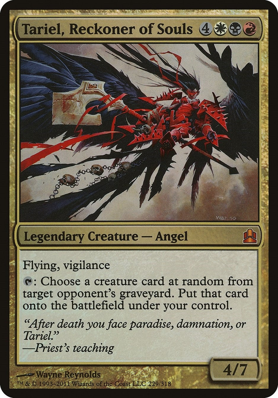 Image for Tariel, Reckoner of Souls (Commander) (229) [Oversize Cards] - Magic: The Gathering