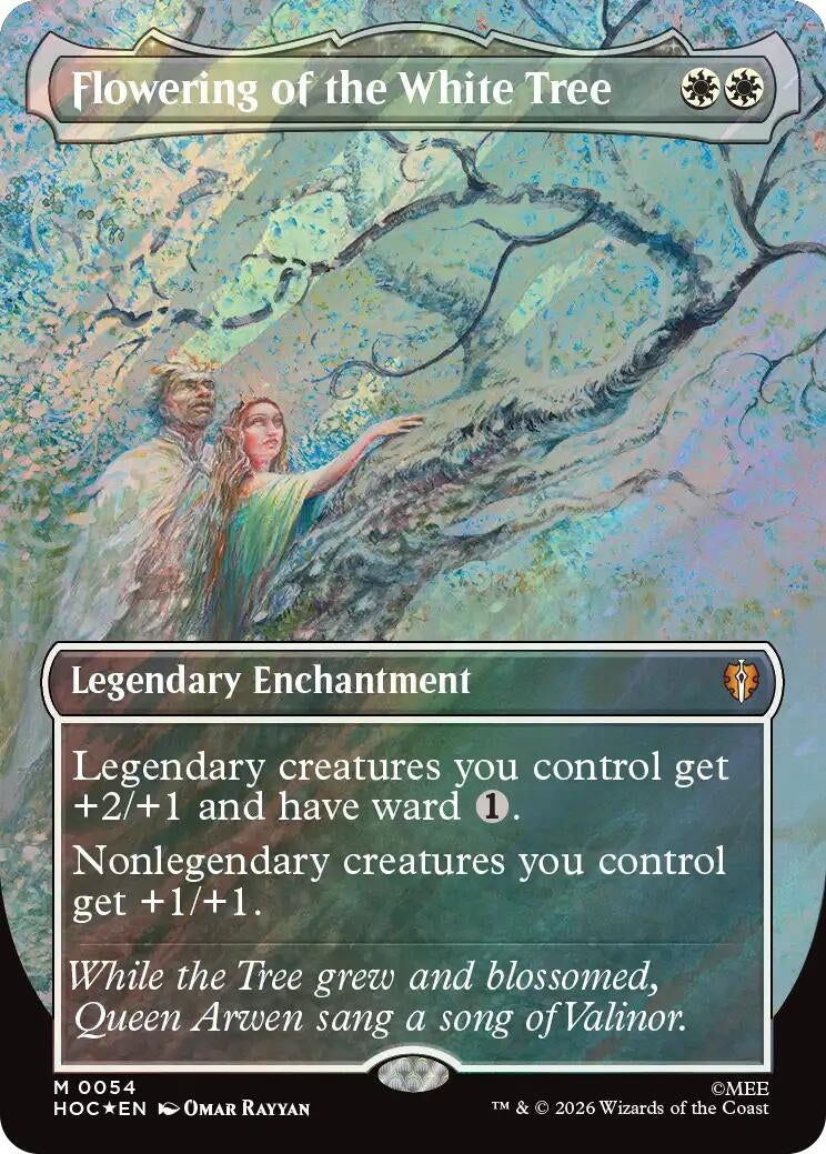 Image for Flowering of the White Tree (Borderless) (Surge Foil) (54) [The Hobbit: Eternal-Legal] (HOC) - Magic: The Gathering