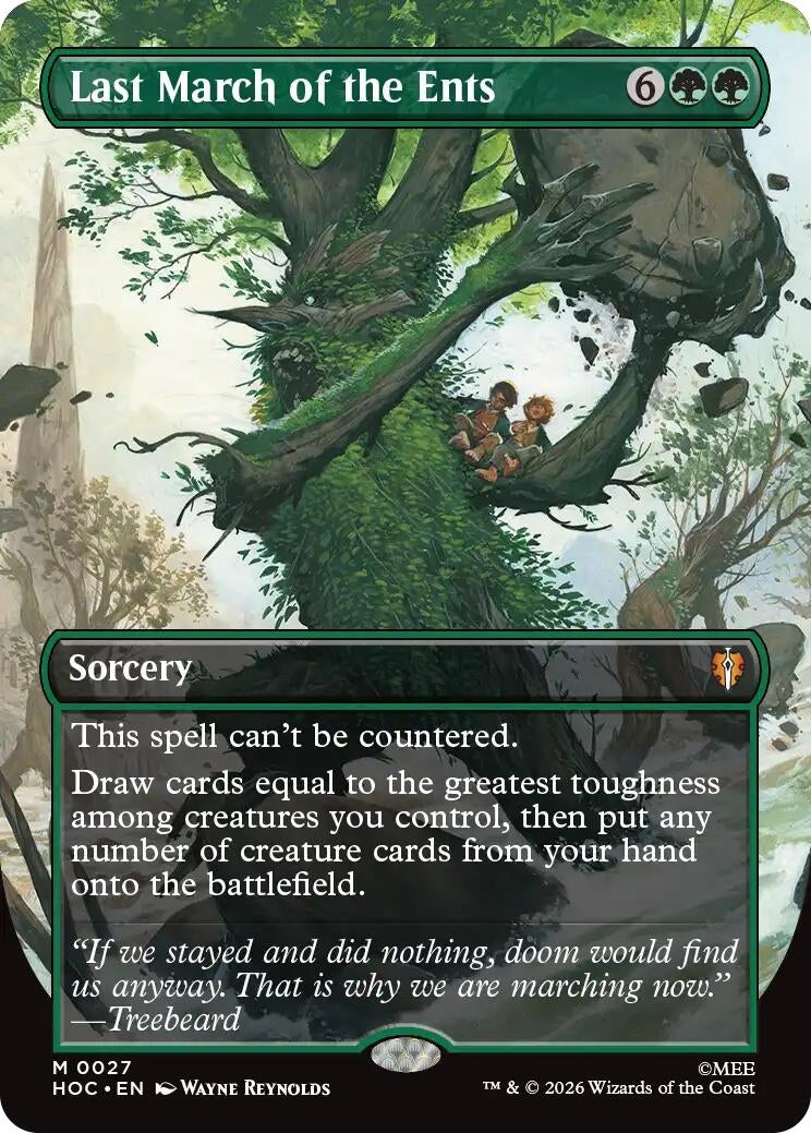Image for Last March of the Ents (Borderless) (27) [The Hobbit: Eternal-Legal] (HOC) - Magic: The Gathering