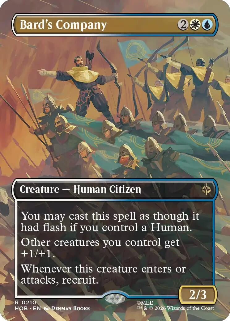 Image for Bard's Company (Borderless) (210) [The Hobbit] (HOB) - Magic: The Gathering