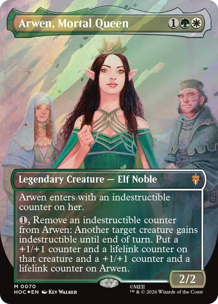 Image for Arwen, Mortal Queen (Borderless) (Surge Foil) (70) [The Hobbit: Eternal-Legal] (HOC) - Magic: The Gathering