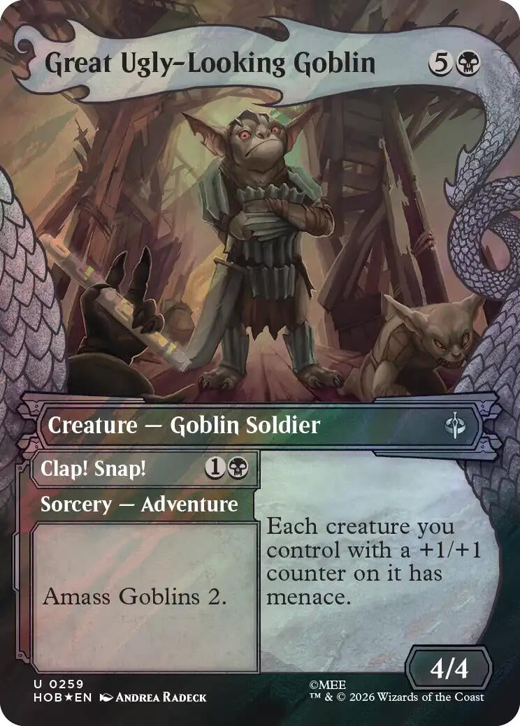 Image for Great Ugly-Looking Goblin (Showcase) (Surge Foil) (259) [The Hobbit] (HOB) - Magic: The Gathering