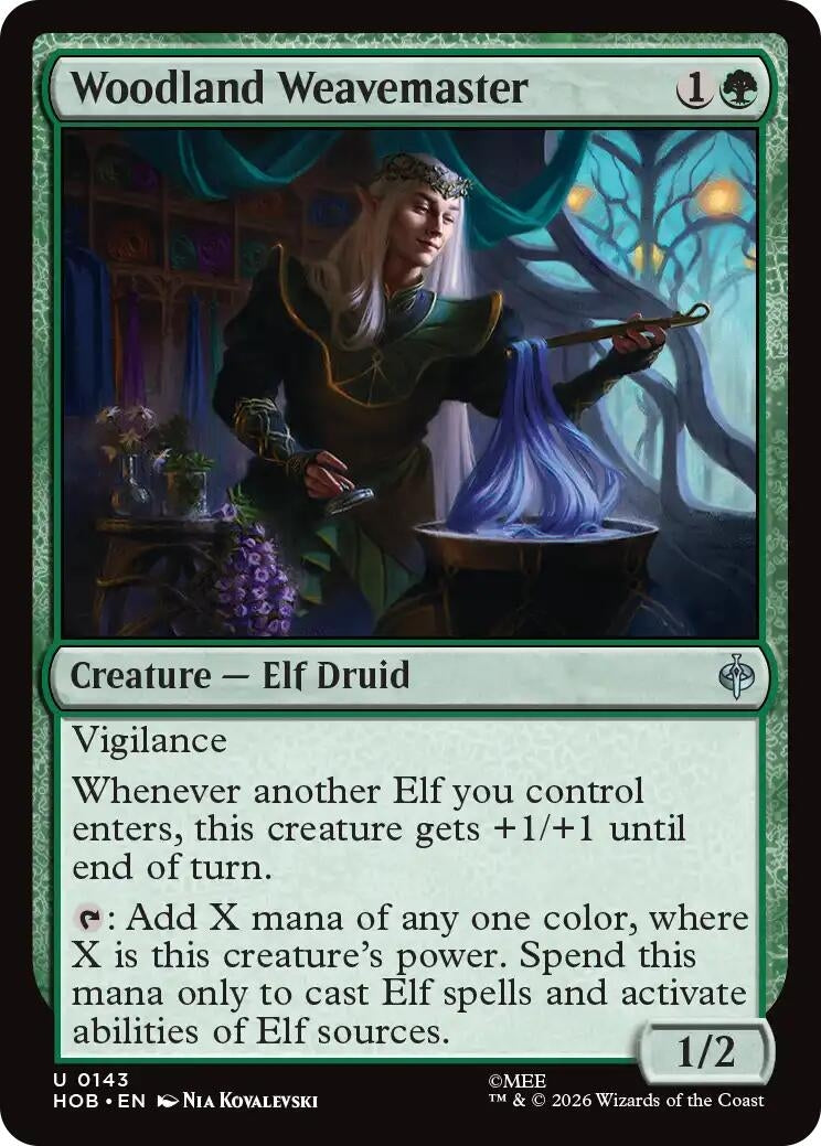 Image for Woodland Weavemaster (143) [The Hobbit] (HOB) - Magic: The Gathering
