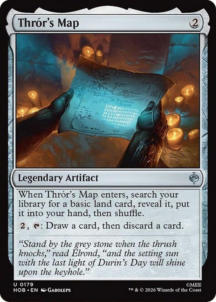 Image for Thror's Map (179) [The Hobbit] (HOB) - Magic: The Gathering