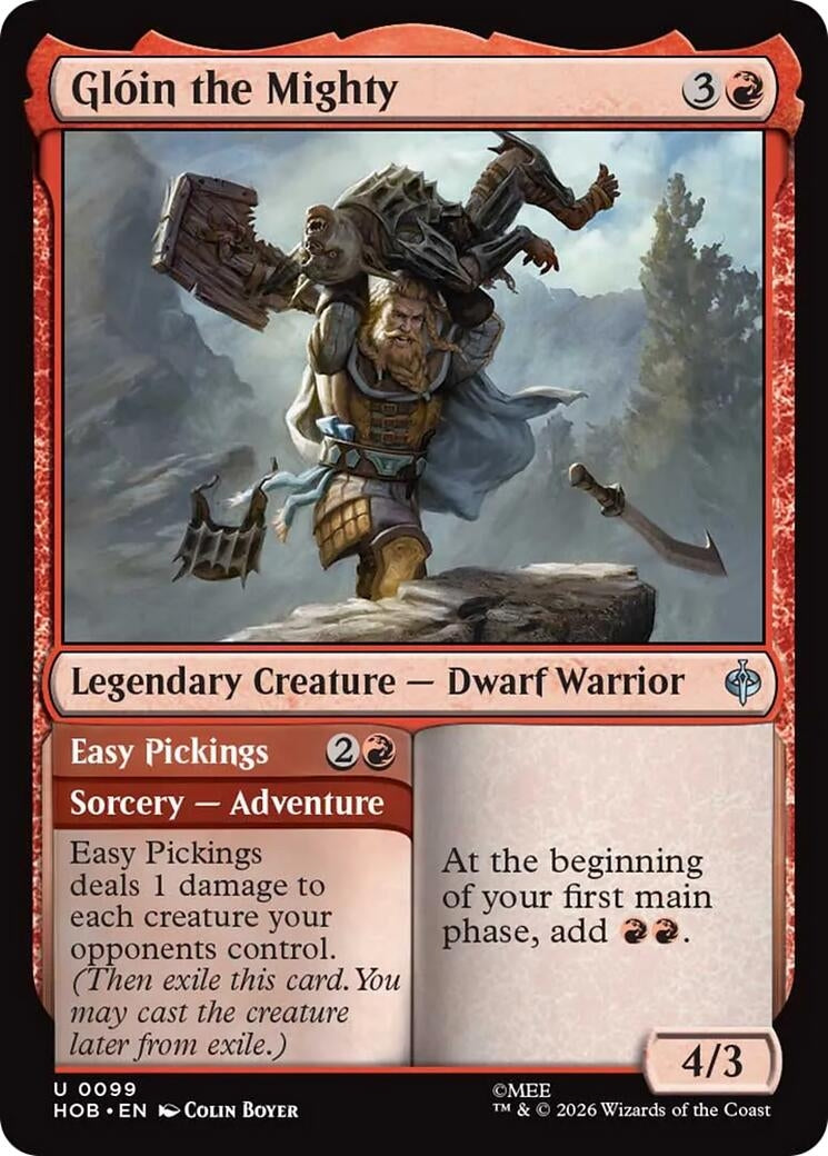 Image for Gloin the Mighty (99) [The Hobbit] (HOB) - Magic: The Gathering