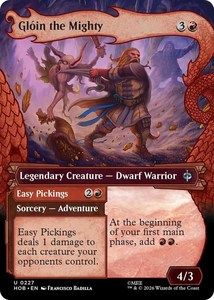 Image for Gloin the Mighty (Showcase) (227) [The Hobbit] (HOB) - Magic: The Gathering