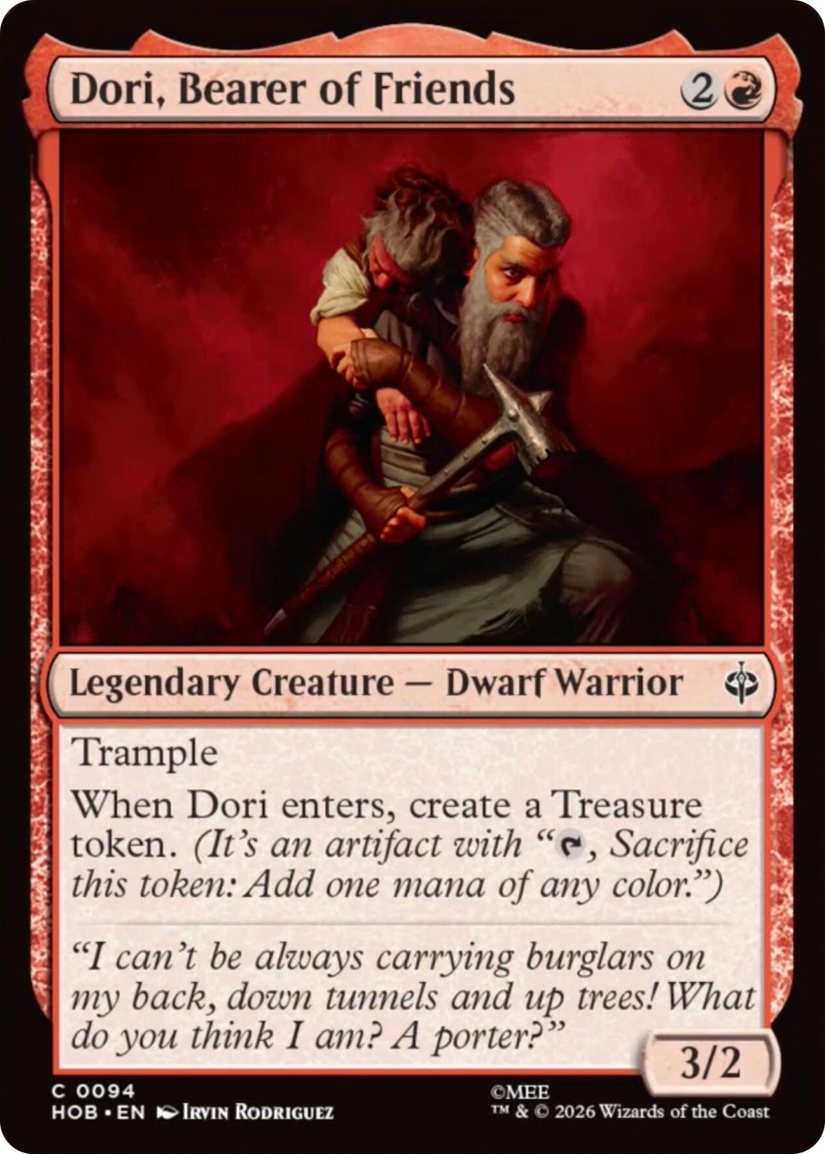 Image for Dori, Bearer of Friends (94) [The Hobbit] (HOB) - Magic: The Gathering