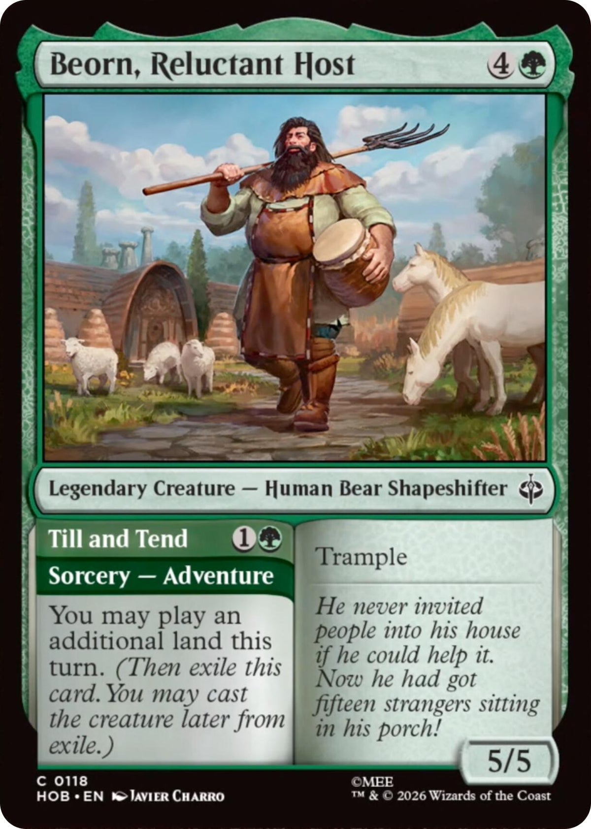 Image for Beorn, Reluctant Host (118) [The Hobbit] (HOB) - Magic: The Gathering
