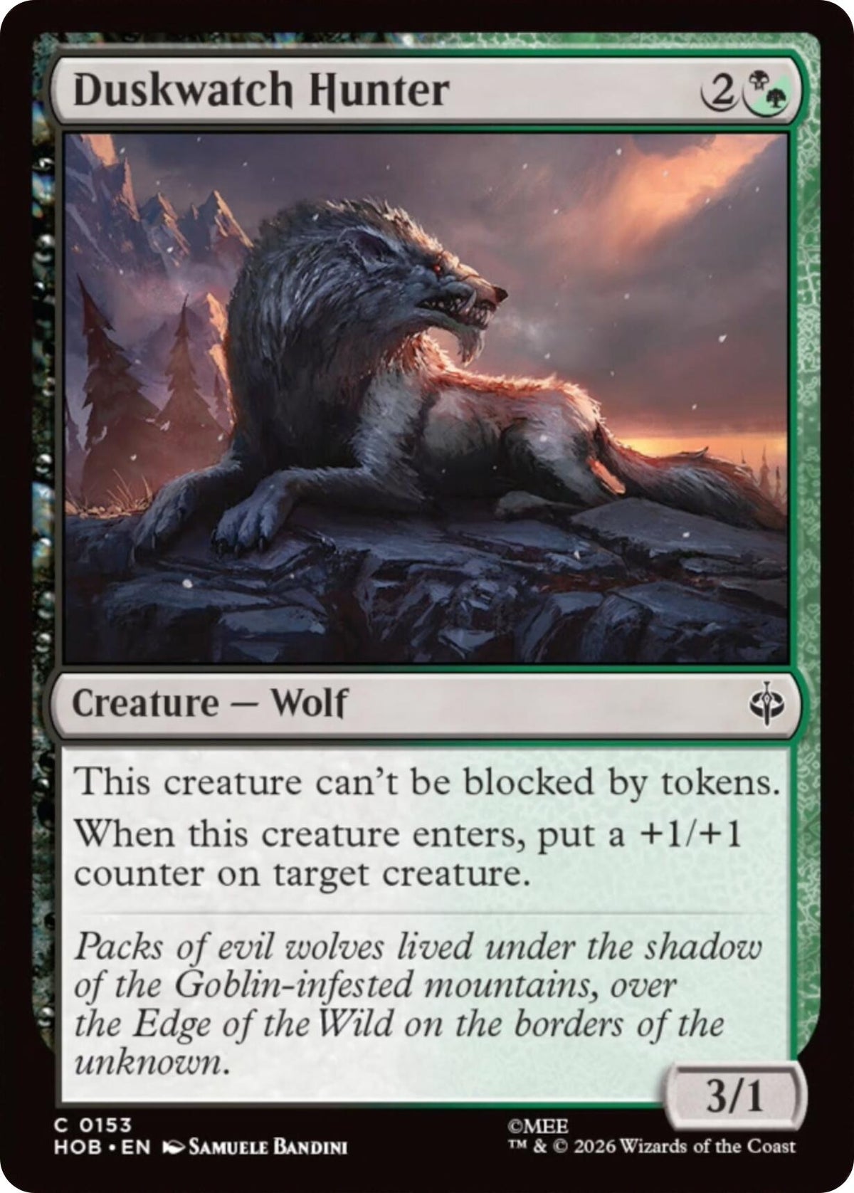 Image for Duskwatch Hunter (153) [The Hobbit] (HOB) - Magic: The Gathering