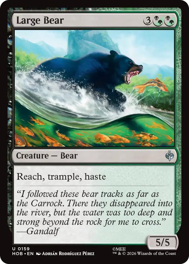 Image for Large Bear (159) [The Hobbit] (HOB) - Magic: The Gathering