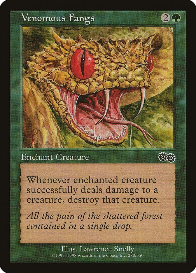 Image for Venomous Fangs (280) [Urza's Saga] - Magic: The Gathering