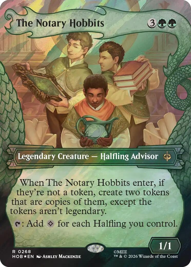 Image for The Notary Hobbits (Showcase) (Surge Foil) (268) [The Hobbit] (HOB) - Magic: The Gathering