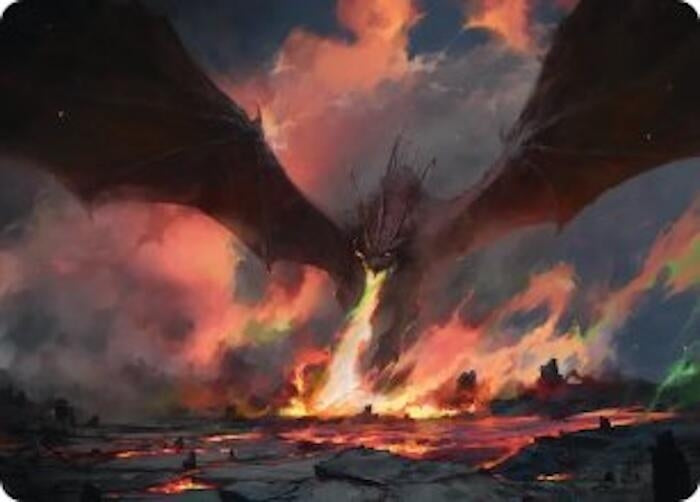 Image for Smaug, the Great Calamity Art Card (17) [Art Series: The Hobbit] (ASHOB) - Magic: The Gathering