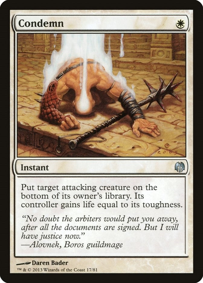 Image for Condemn (17) [Heroes vs. Monsters] - Magic: The Gathering
