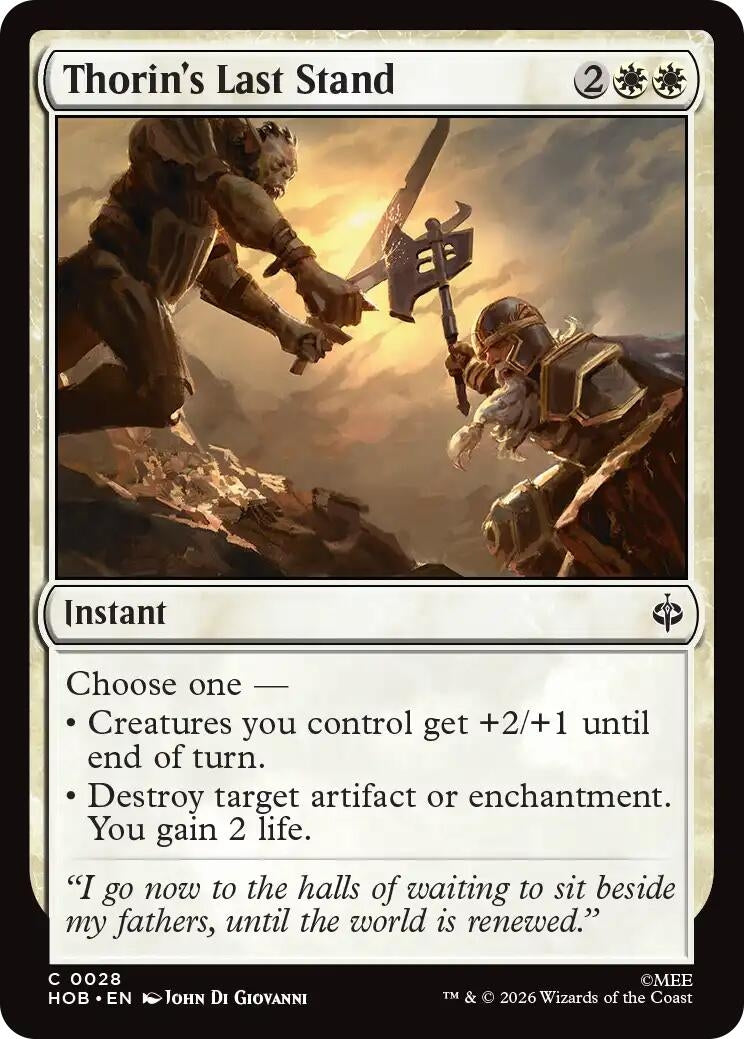 Image for Thorin's Last Stand (28) [The Hobbit] (HOB) - Magic: The Gathering