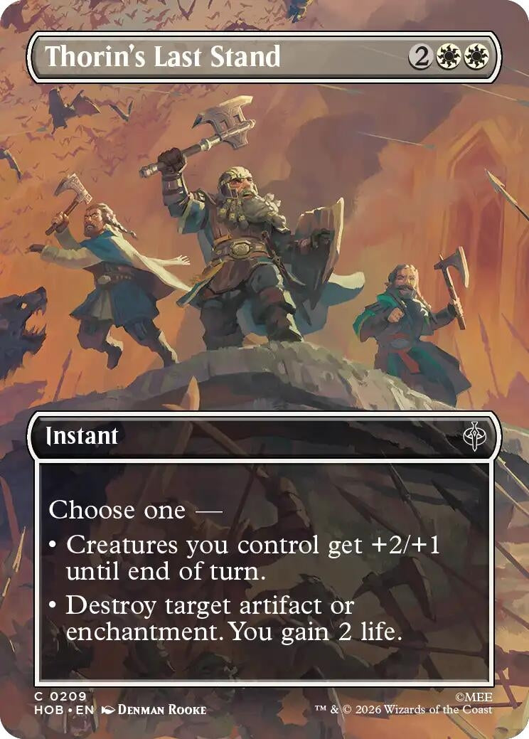 Image for Thorin's Last Stand (Borderless) (209) [The Hobbit] (HOB) - Magic: The Gathering