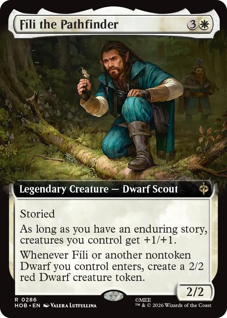 Image for Fili the Pathfinder (Extended Art) (286) [The Hobbit] (HOB) - Magic: The Gathering