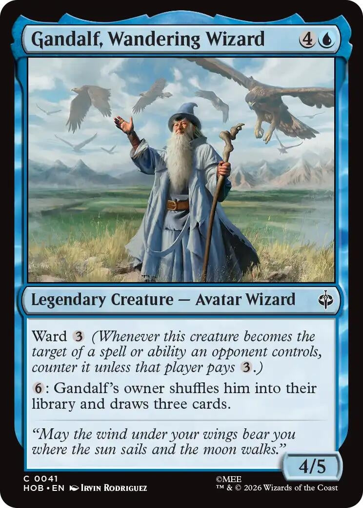 Image for Gandalf, Wandering Wizard (41) [The Hobbit] (HOB) - Magic: The Gathering