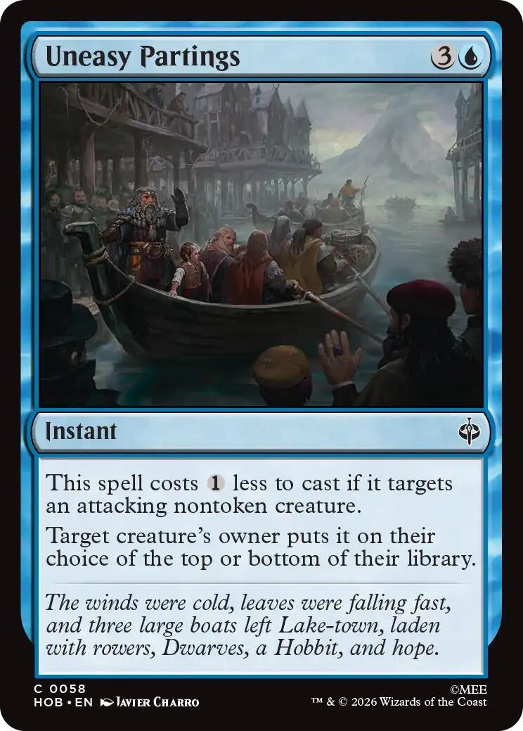 Image for Uneasy Partings (58) [The Hobbit] (HOB) - Magic: The Gathering