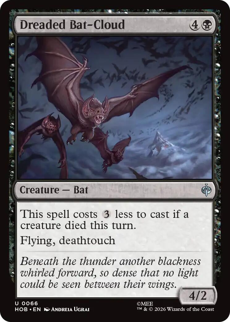 Image for Dreaded Bat-Cloud (66) [The Hobbit] (HOB) - Magic: The Gathering