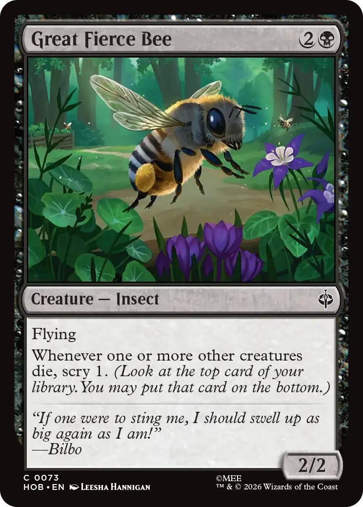Image for Great Fierce Bee (73) [The Hobbit] (HOB) - Magic: The Gathering