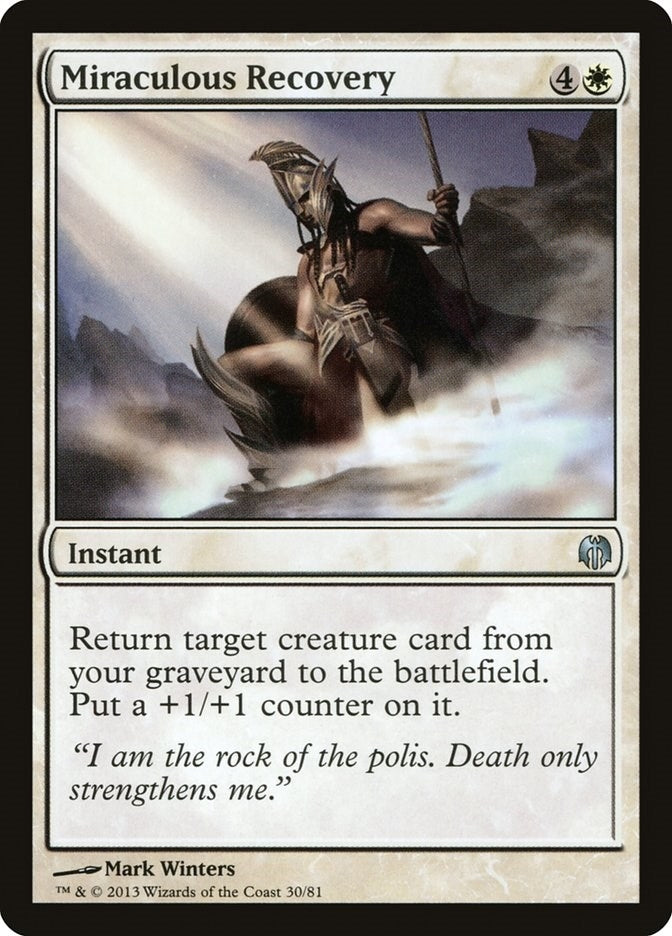 Image for Miraculous Recovery (30) [Heroes vs. Monsters] - Magic: The Gathering