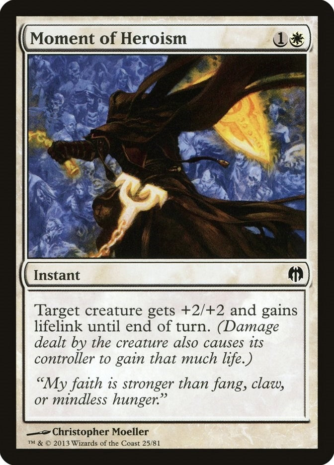 Image for Moment of Heroism (25) [Heroes vs. Monsters] - Magic: The Gathering