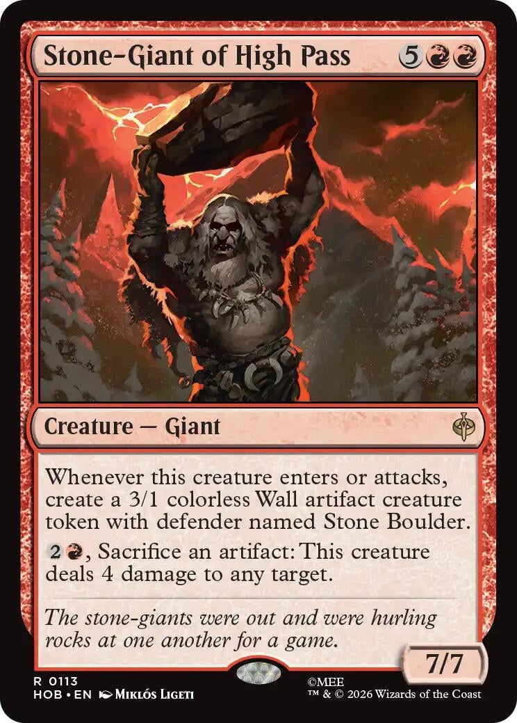 Image for Stone-Giant of High Pass (113) [The Hobbit] (HOB) - Magic: The Gathering