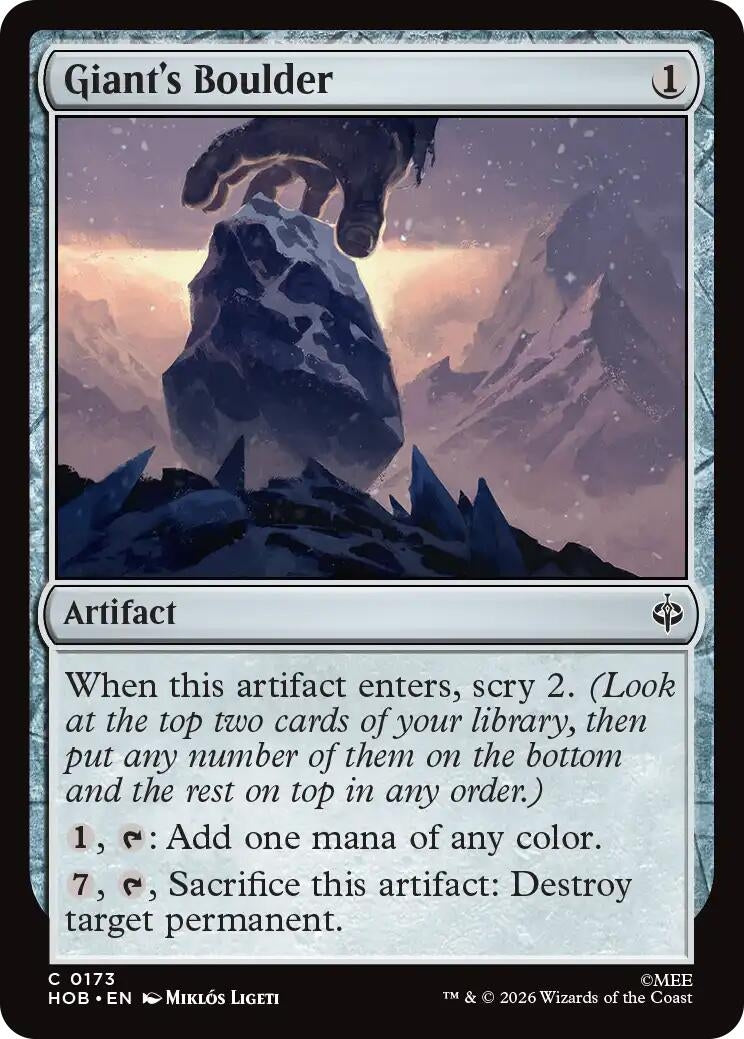 Image for Giant's Boulder (173) [The Hobbit] (HOB) - Magic: The Gathering