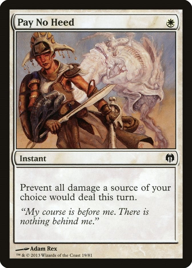 Image for Pay No Heed (19) [Heroes vs. Monsters] - Magic: The Gathering