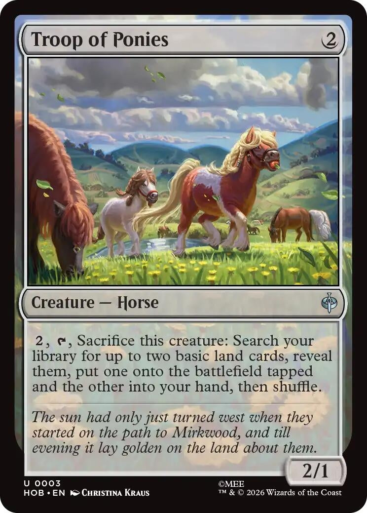 Image for Troop of Ponies (3) [The Hobbit] (HOB) - Magic: The Gathering