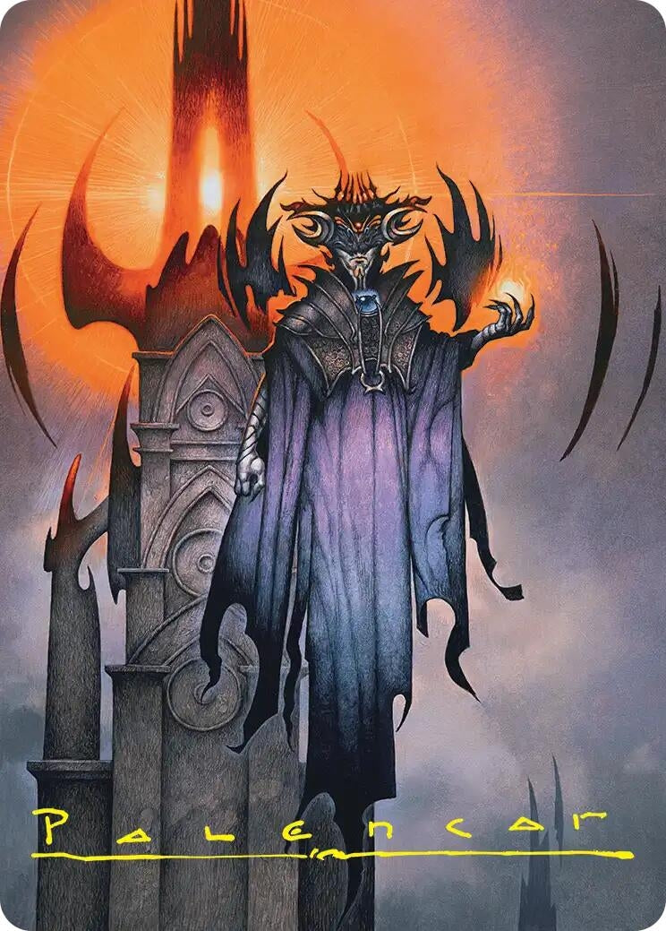Image for Sauron, the Lidless Eye Art Card (Gold-Stamped Signature) (36) [Art Series: The Hobbit] (ASHOB) - Magic: The Gathering