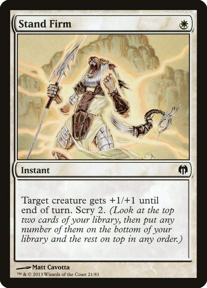 Image for Stand Firm (21) [Heroes vs. Monsters] - Magic: The Gathering