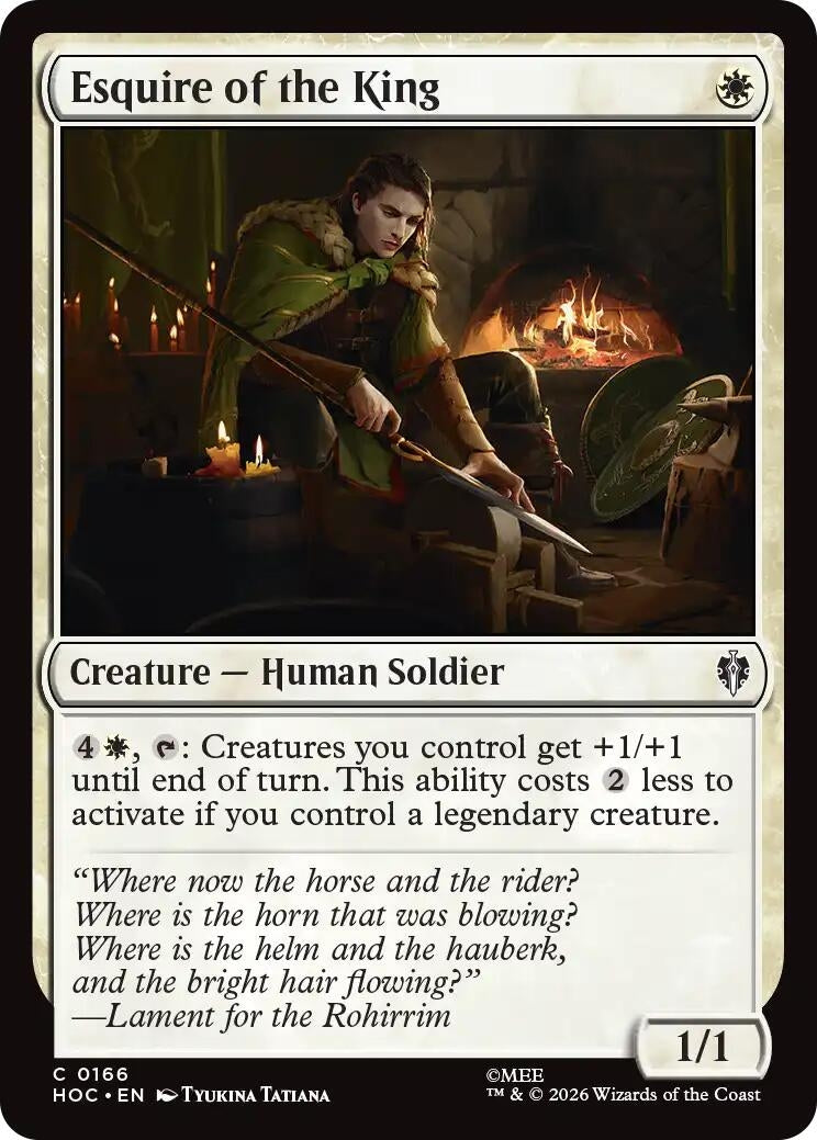 Image for Esquire of the King (166) [The Hobbit: Eternal-Legal] (HOC) - Magic: The Gathering