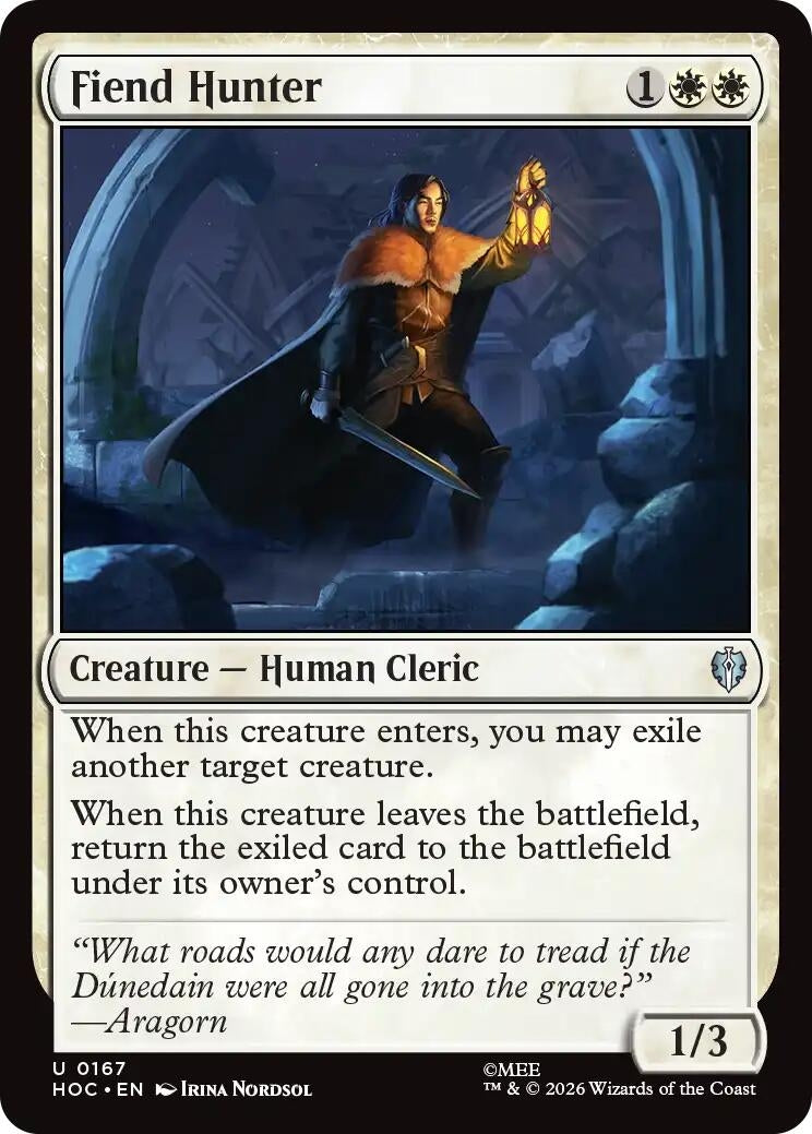 Image for Fiend Hunter (167) [The Hobbit: Eternal-Legal] (HOC) - Magic: The Gathering