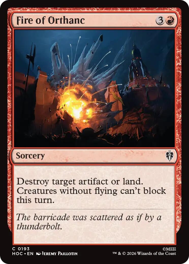 Image for Fire of Orthanc (193) [The Hobbit: Eternal-Legal] (HOC) - Magic: The Gathering