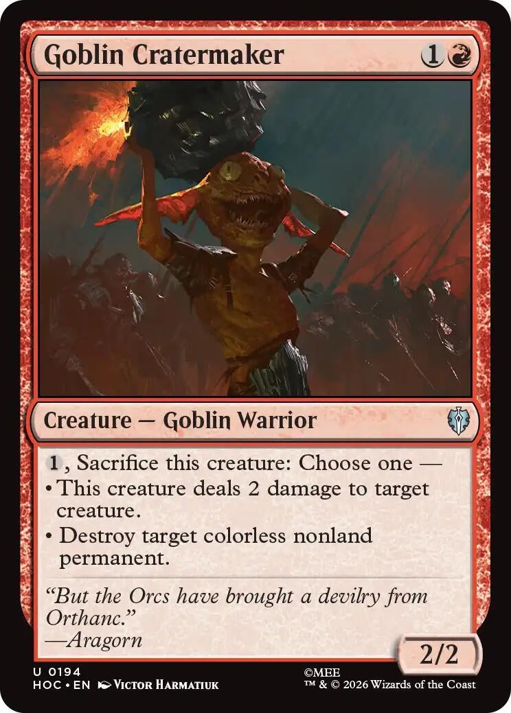 Image for Goblin Cratermaker (194) [The Hobbit: Eternal-Legal] (HOC) - Magic: The Gathering